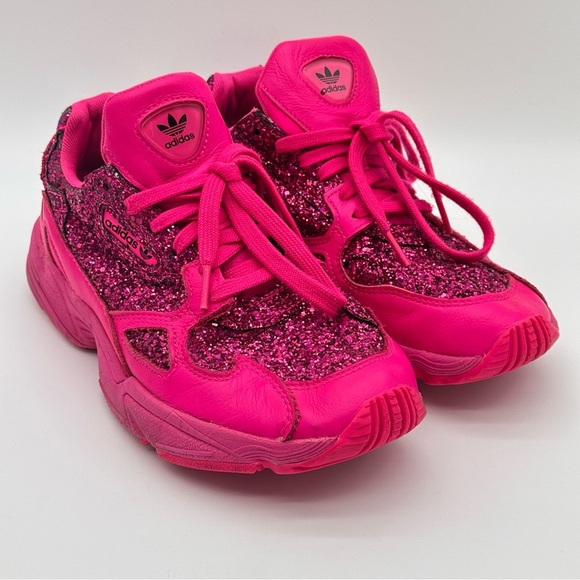 adidas Shoes - Adidas Falcon Shock Pink Glitter Sneakers
